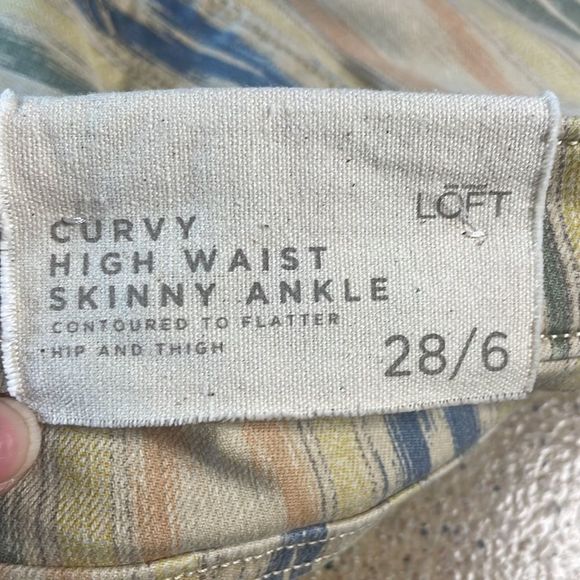 LOFT NEW Curvy High Waist Skinny Ankle Jeans sz 28/6 - Picture 11 of 16